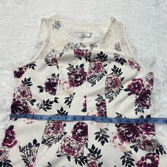 Ricki's Sleeveless Top Set of 2 Size Medium Lace Stretch Floral Pink Fitted - Picture 8 of 13